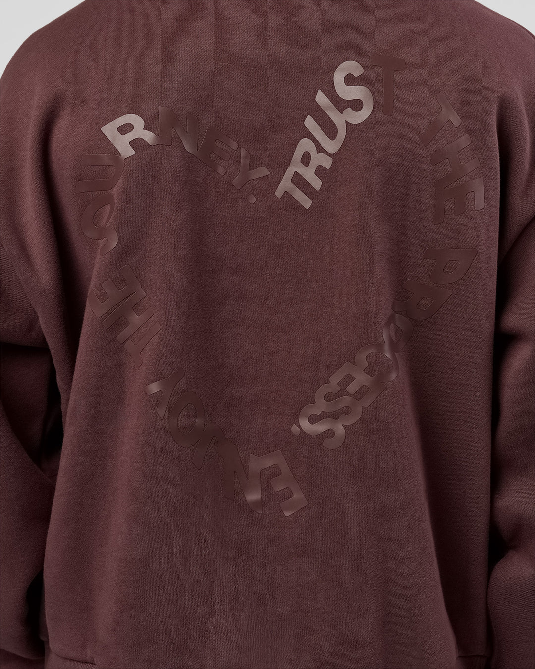 Man wearing Unisex Love The Process Oversize Hoodie - Cocoa Powder-Hot Chocolate | Model:Albert | Size:M - view 12