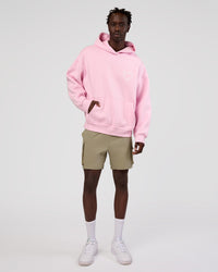 Man wearing Unisex Love The Process Oversize Hoodie - Marshmallow-White | Model:Okello | Size:M | Thumbnail Index: 1