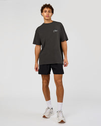 Man wearing Values Run Club FLXCotton Tee - Dark Storm-Alloy | Model:Leandro | Size:M | Thumbnail Index: 6