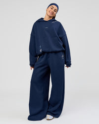 Woman wearing Zola Oversized Hoodie - Future Navy | Model:Grace | Size:M | Thumbnail Index: 3