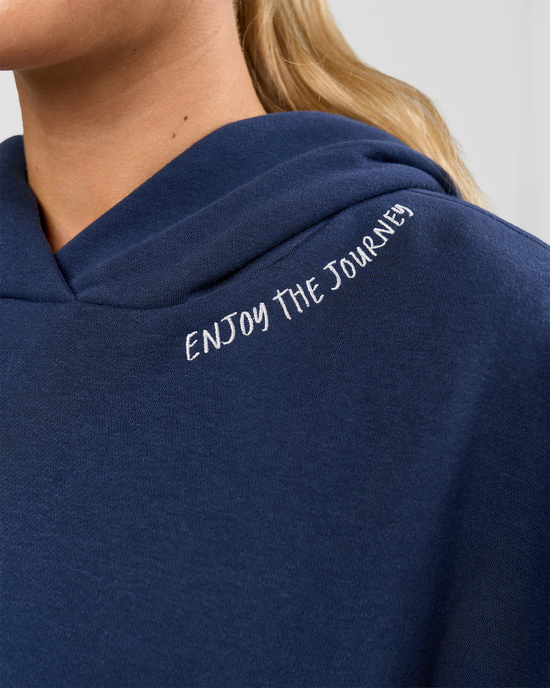 Woman wearing Zola Oversized Hoodie - Future Navy | Model:Grace | Size:M - view 10