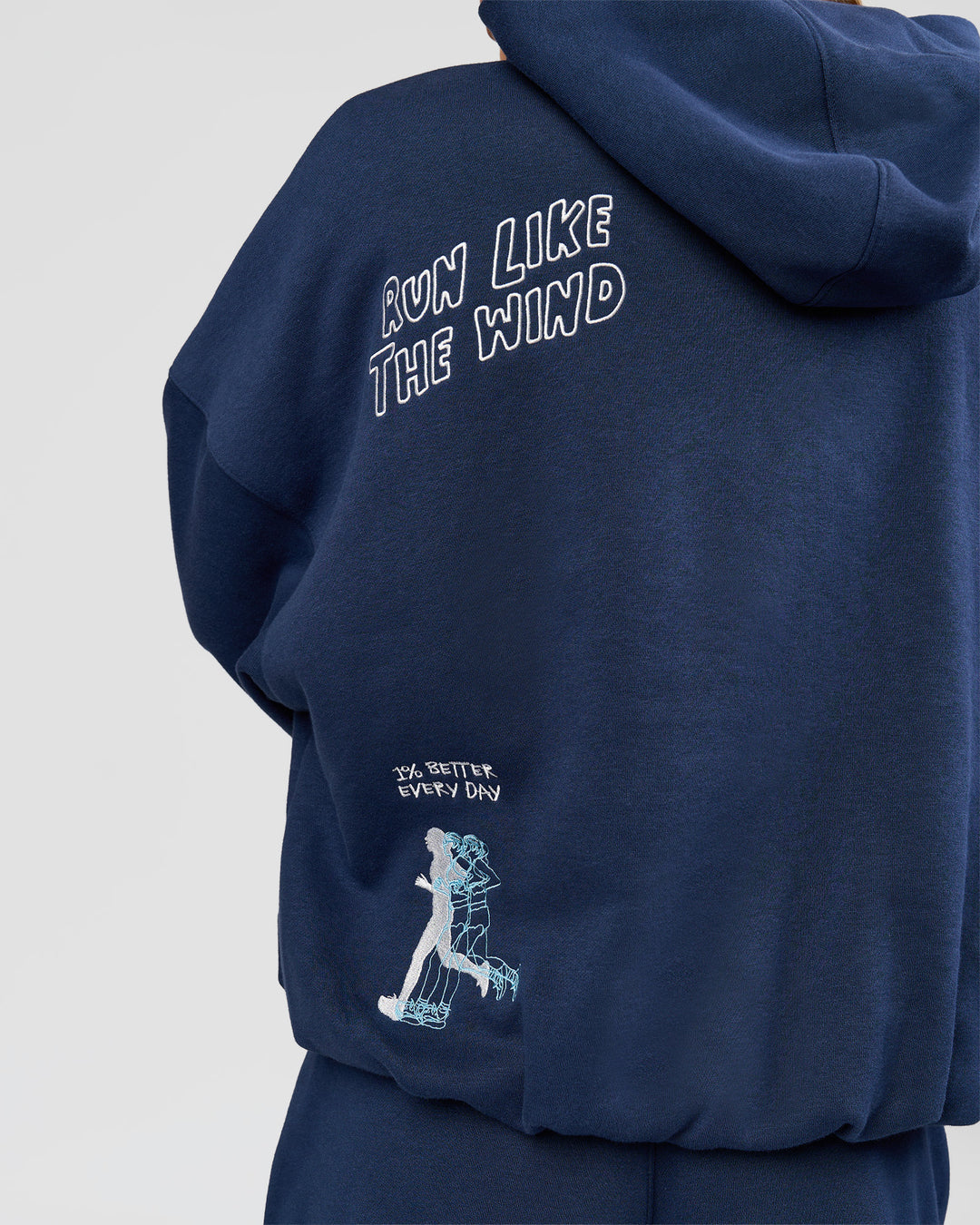 Woman wearing Zola Oversized Hoodie - Future Navy | Model:Grace | Size:M - view 11