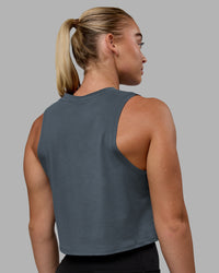Woman wearing Agile FLXCotton Tank - Turbulence-Candy Pink | Thumbnail Index: 3