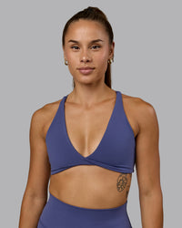 Woman wearing Agile Sports Bra - Future Dusk | Thumbnail Index: 1