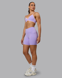 Woman wearing Ambience Sports Bra - Pale Lilac-Pale Pink | Thumbnail Index: 5