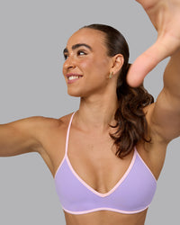 Woman wearing Ambience Sports Bra - Pale Lilac-Pale Pink | Thumbnail Index: 0