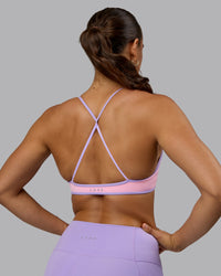 Woman wearing Ambience Sports Bra - Pale Pink-Pale Lilac | Thumbnail Index: 0