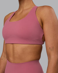 Woman wearing Aspire Sports Bra - Mauve Haze | Thumbnail Index: 7