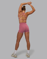 Woman wearing Aspire Sports Bra - Mauve Haze | Thumbnail Index: 5