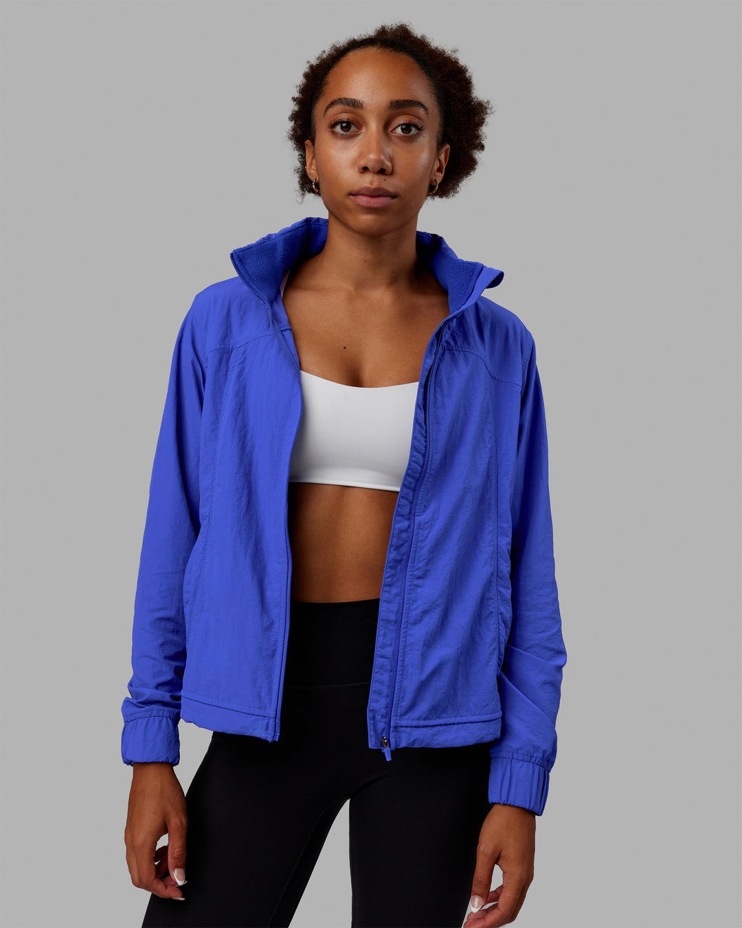 Women Wearing Barely There Jacket - Power Cobalt - view 1
