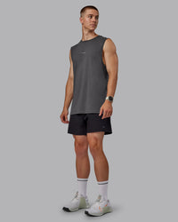Man wearing Base FLXCotton Tank - Dark Storm | Thumbnail Index: 1