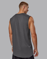 Man wearing Base FLXCotton Tank - Dark Storm | Thumbnail Index: 2