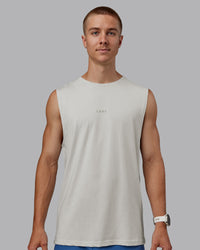 Man wearing Base FLXCotton Tank - Digital Mist | Thumbnail Index: 1