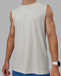 Man wearing Base FLXCotton Tank - Digital Mist | Thumbnail Index: 4