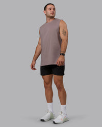 Man wearing Base FLXCotton Tank - Greyish Purple | Thumbnail Index: 1