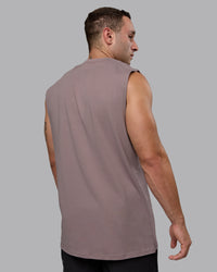 Man wearing Base FLXCotton Tank - Greyish Purple | Thumbnail Index: 3