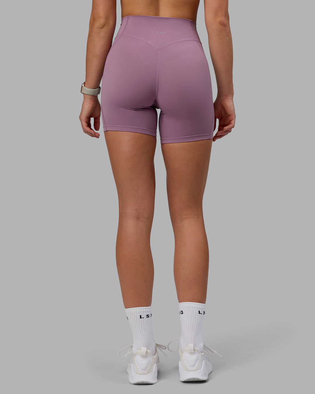 Woman wearing Blaze Ultra High-Rise 6" Short - Grape - view 6