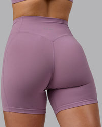 Woman wearing Blaze Ultra High-Rise 6" Short - Grape | Thumbnail Index: 3