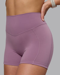 Woman wearing Blaze Ultra High-Rise 4" Short - Grape | Thumbnail Index: 0