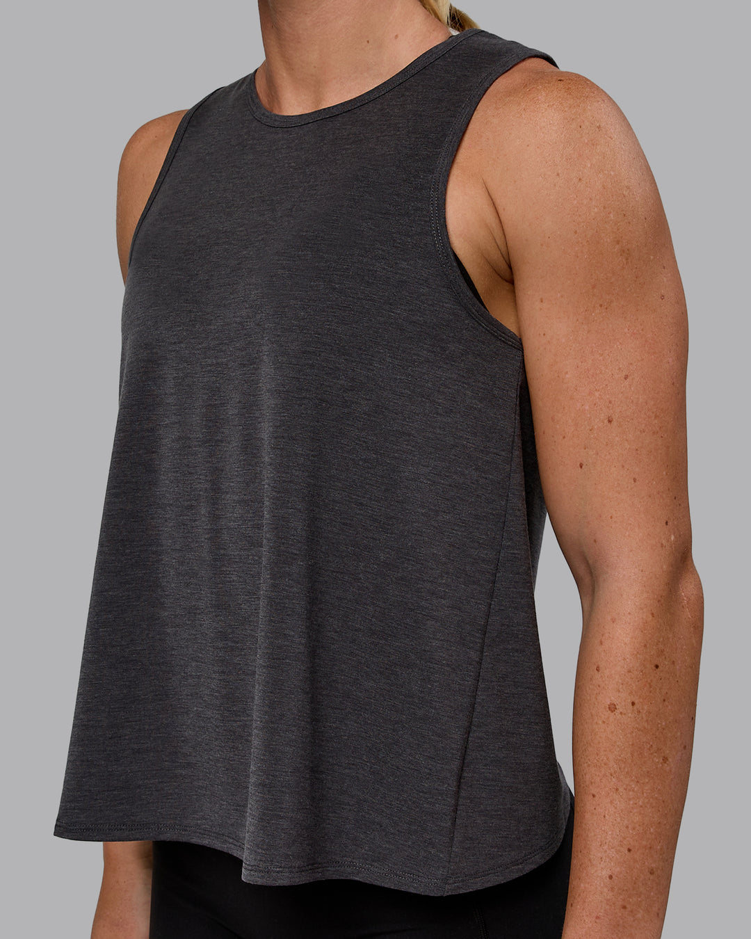 Woman wearing Breeze Training Tank - Black - view 5