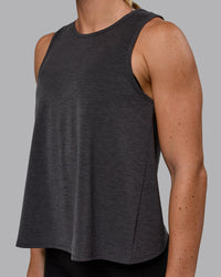 Woman wearing Breeze Training Tank - Black | Thumbnail Index: 4