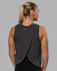 Woman wearing Breeze Training Tank - Black | Thumbnail Index: 1
