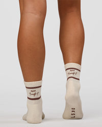 CF Move Through Quarter Socks - Ivory-Hot Chocolate | Thumbnail Index: 5