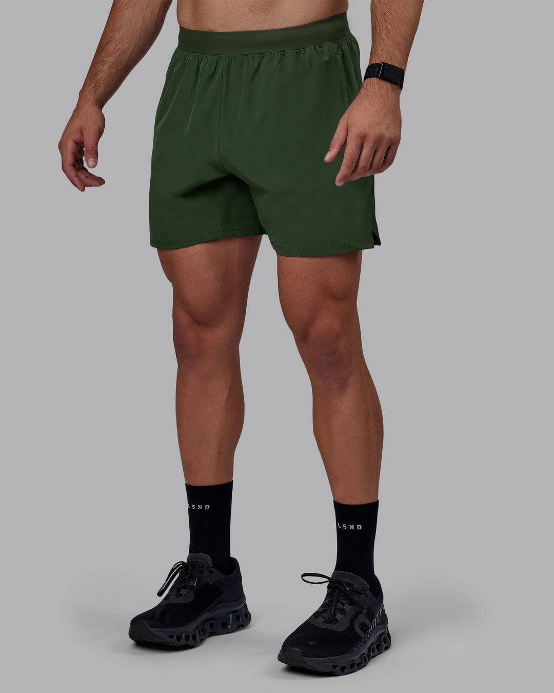 Man wearing Challenger 6" Performance Shorts - Cilantro - view 1