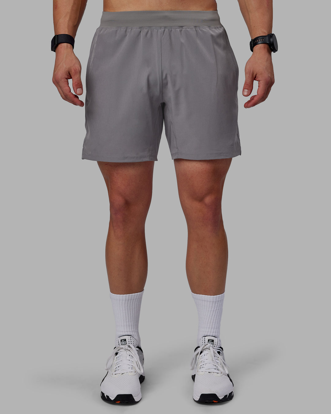 Man wearing Challenger 6" Performance Shorts - Storm Front - view 6