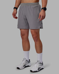 Man wearing Challenger 6" Performance Shorts - Storm Front | Thumbnail Index: 2