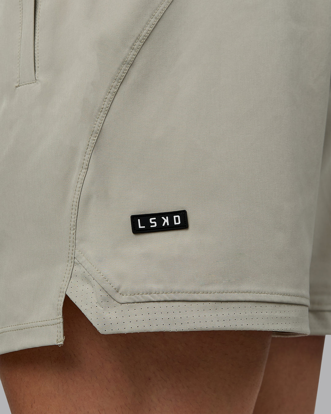 Man wearing Challenger 6" Performance Shorts - Sustained Grey - view 6