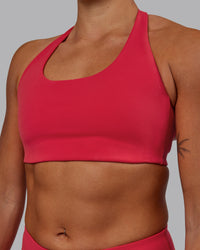 Woman wearing Challenger Sports Bra - Scarlet | Thumbnail Index: 6