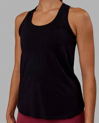 Woman wearing Charge PimaFLX-Lite Active Tank - Black | Thumbnail Index: 7