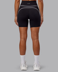 Woman wearing Contrast Ultra High-Rise 6" Short - Black-White | Thumbnail Index: 3