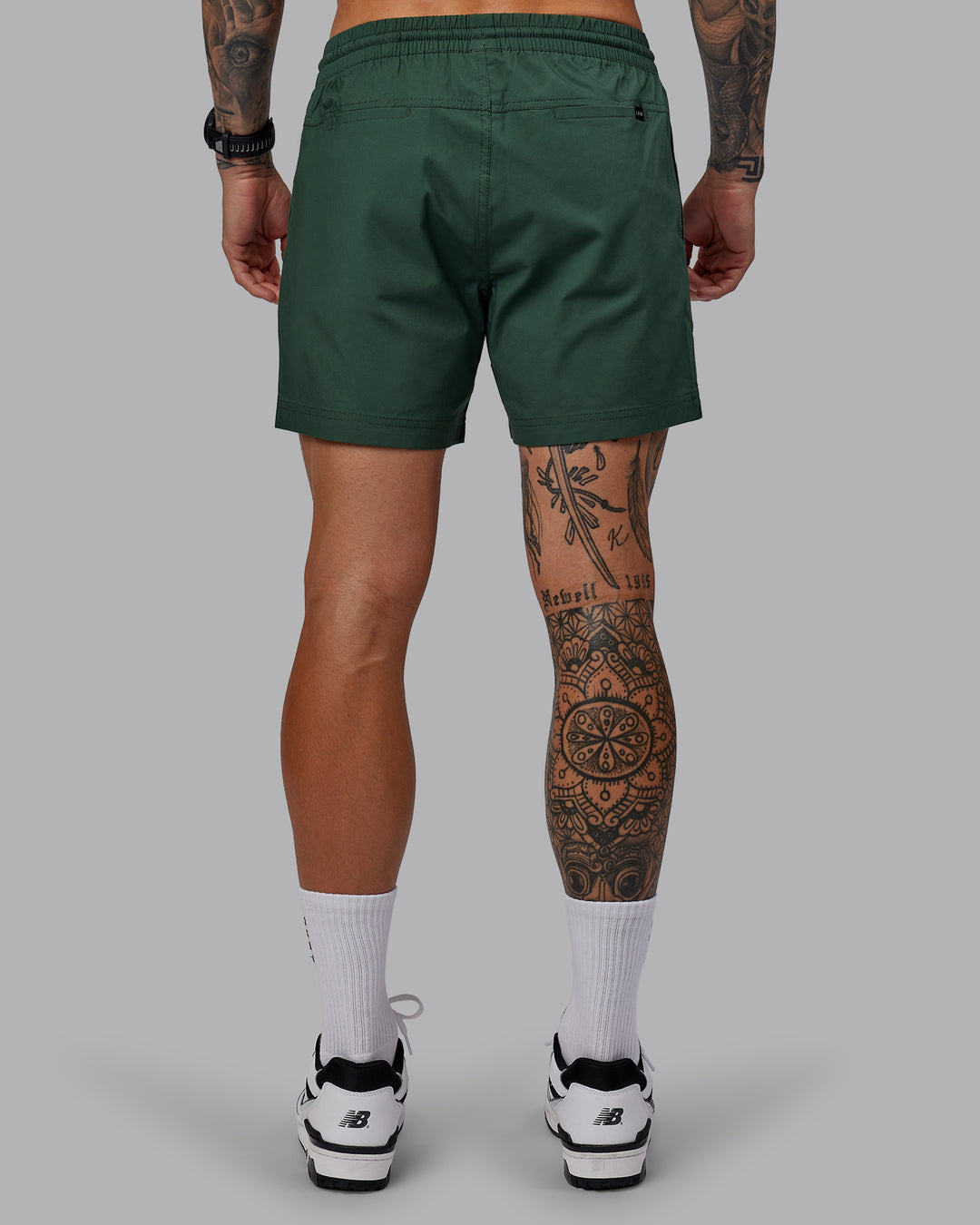 Man wearing Daily 5" Shorts - Cilantro - view 4