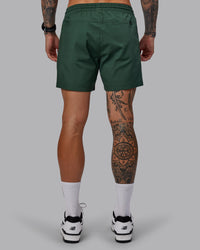 Man wearing Daily 5" Shorts - Cilantro | Thumbnail Index: 3