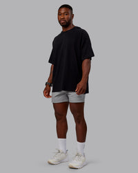 Man wearing Daily 5" Shorts - Circular Grey | Thumbnail Index: 5