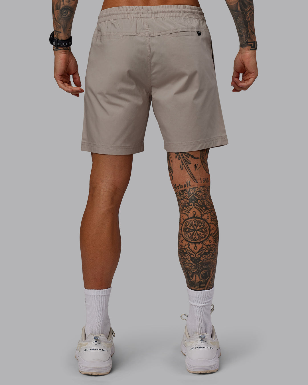  Man wearing Daily 7" Shorts - Shale Beige - view 4