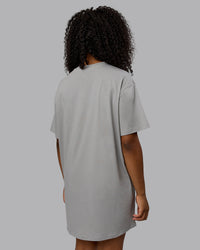 Woman wearing Daily FLXCotton Oversized Dress - Circular Grey | Thumbnail Index: 3