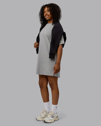 Woman wearing Daily FLXCotton Oversized Dress - Circular Grey | Thumbnail Index: 5