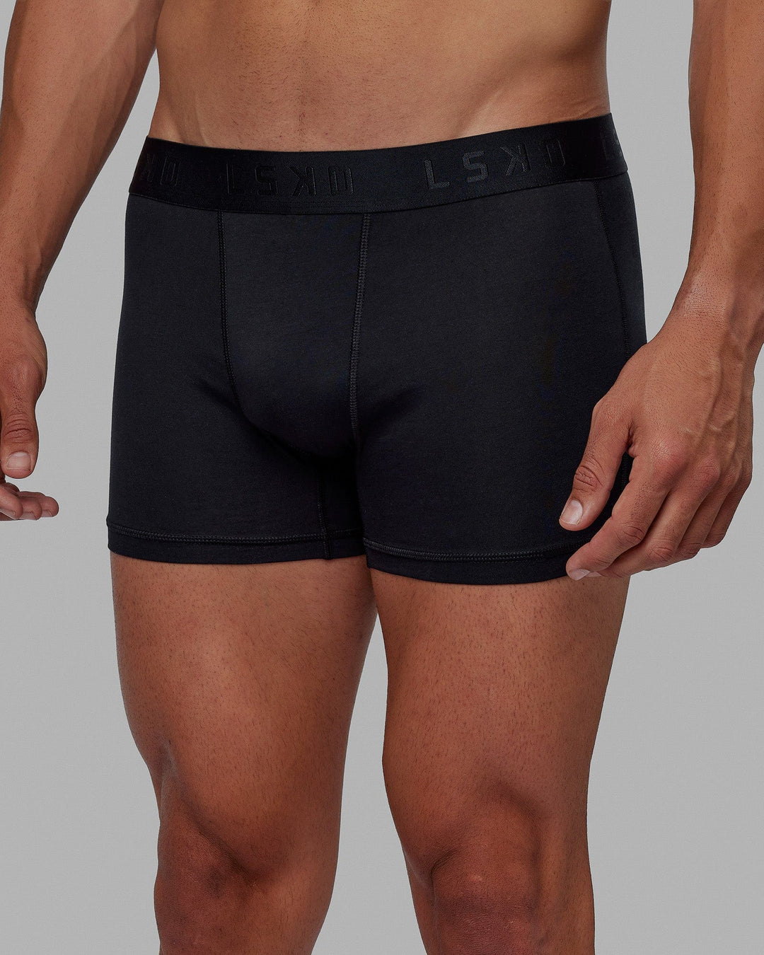 Man wearing daily trunks - black. - view 8