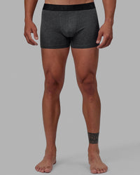 Man wearing daily trunks - dark grey. | Thumbnail Index: 10