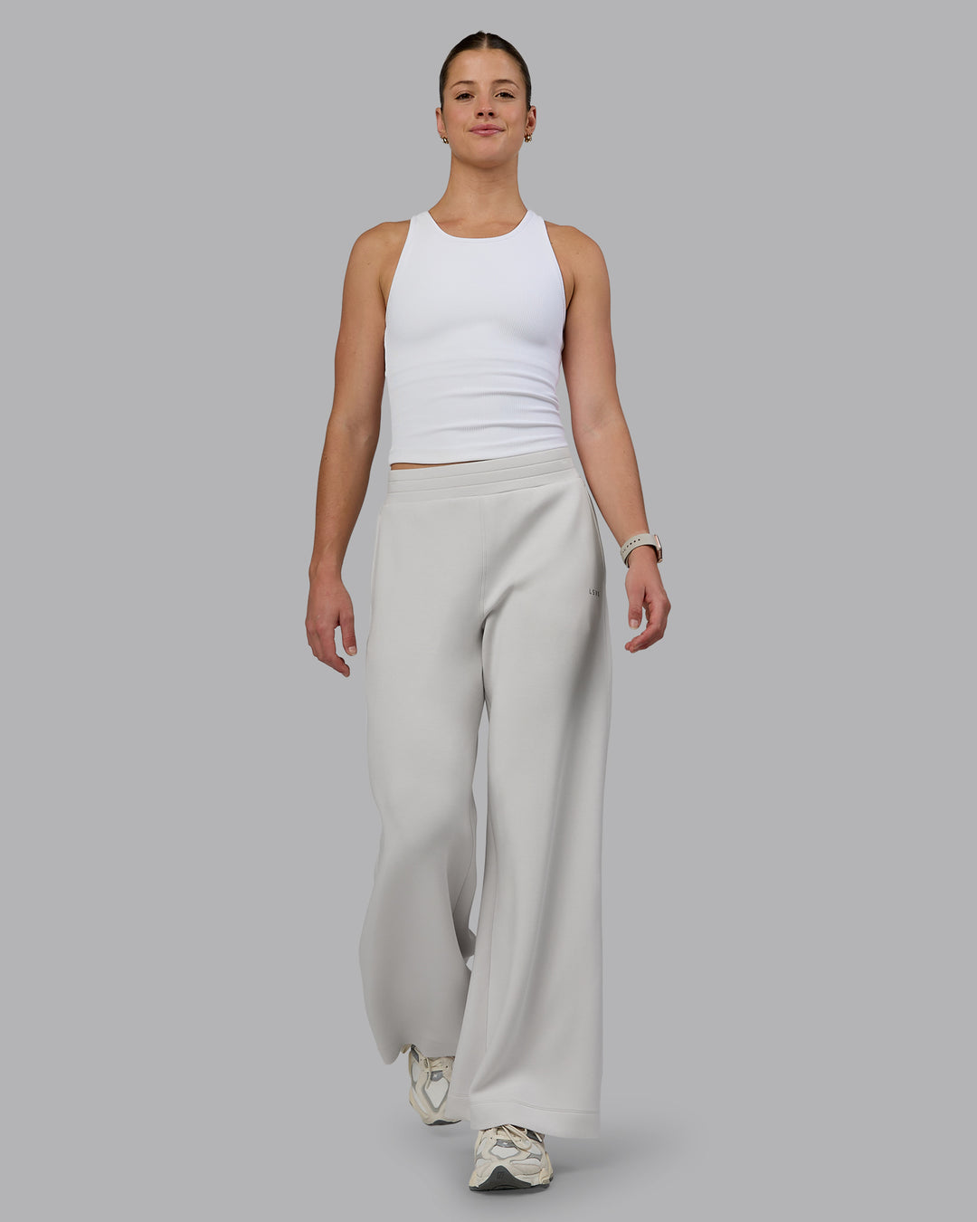 Woman wearing Elevate SoftTouch Wide Leg Pants - Clay-Clay - view 5