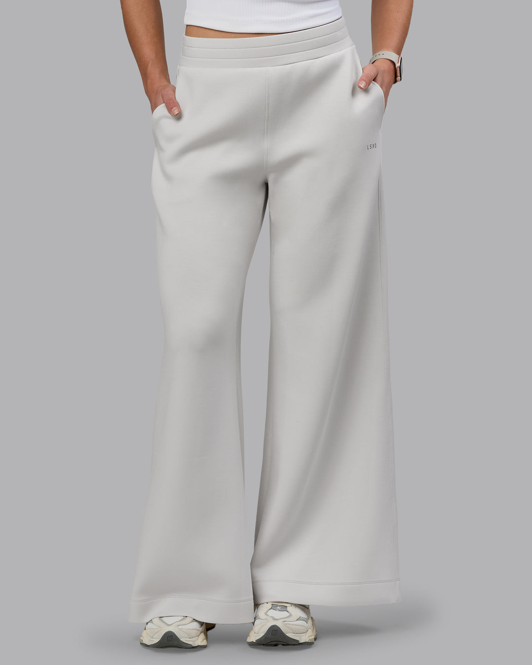 Woman wearing Elevate SoftTouch Wide Leg Pants - Clay-Clay - view 7