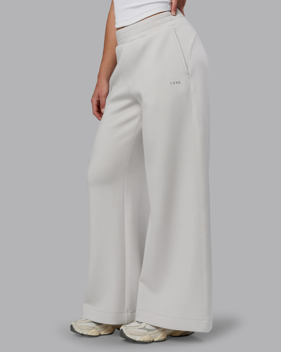 Woman wearing Elevate SoftTouch Wide Leg Pants - Clay-Clay - view 1