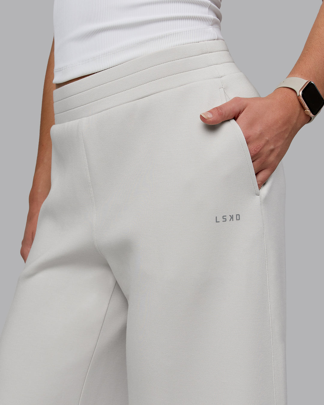 Woman wearing Elevate SoftTouch Wide Leg Pants - Clay-Clay - view 3