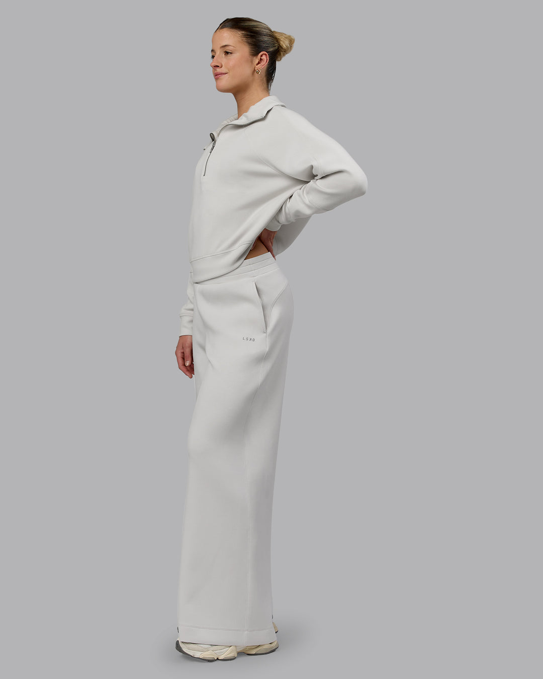 Woman wearing Elevate SoftTouch Wide Leg Pants - Clay-Clay - view 6
