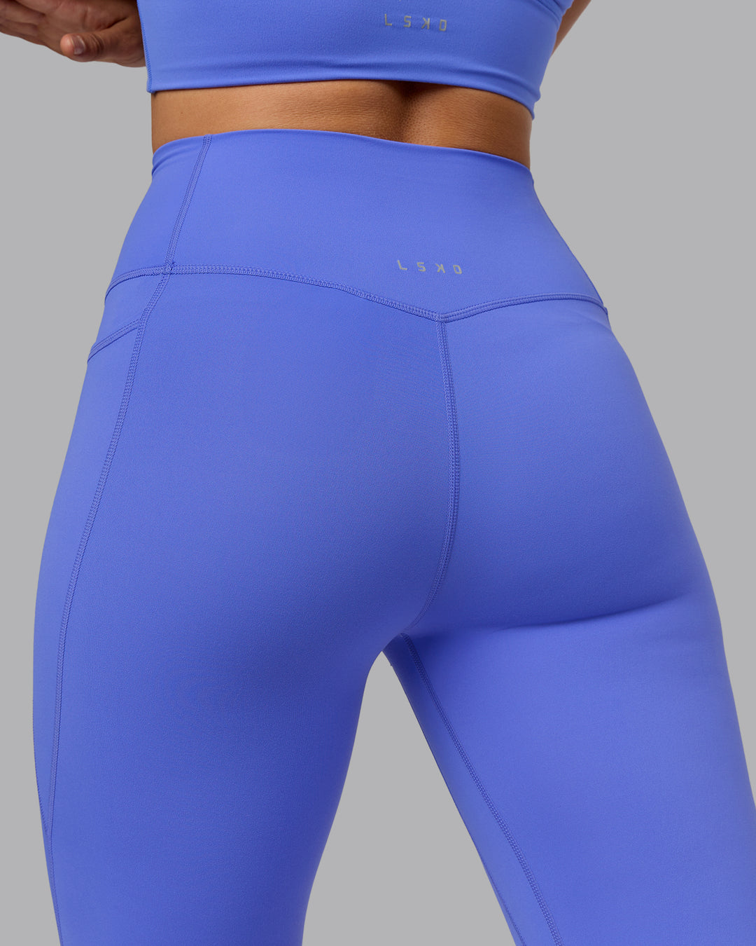 Woman wearing Elixir Ultra High-Rise Full Length Legging Pockets - Baja Blue - view 7
