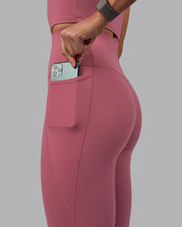 Woman wearing Elixir Ultra High-Rise Full Length Legging Pockets - Mauve Haze | Thumbnail Index: 4