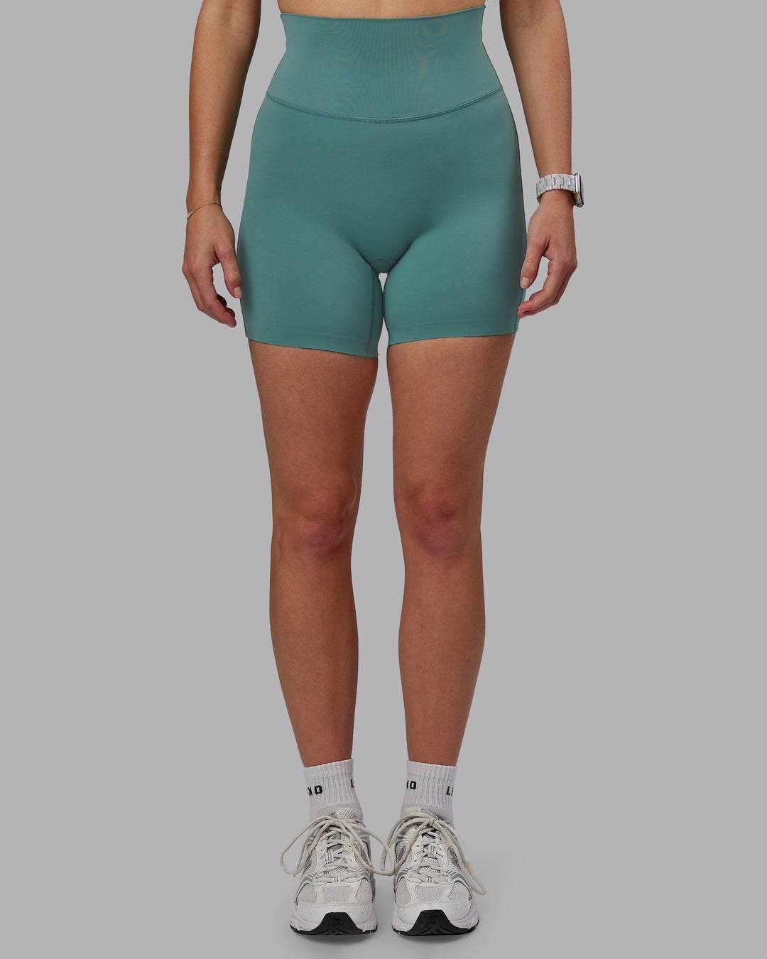 Woman wearing Elixir Ultra High-Rise 6" Short - Sagebrush - view 8